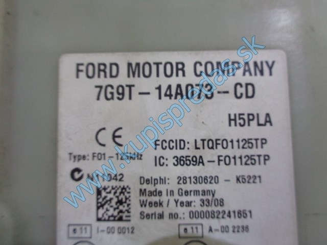 riadiaca jednotka komfortu na ford mondeo mk4, 7G9T-14A073-CD